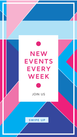 Designvorlage Events Announcement with Abstract Pattern für Instagram Story