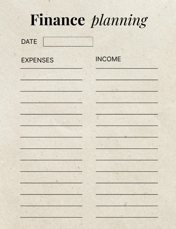 Modèle de visuel Gestionnaire de tâches financières quotidiennes intimes en beige - Notepad 107x139mm