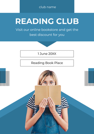 Ad of Reading Club Poster Design Template