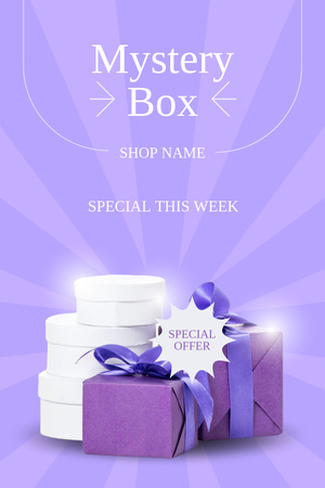 Magic Mystery Box Lilac Pinterest Design Template