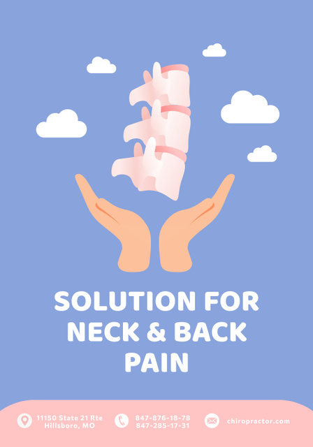 Osteopathic Solutions Offer with Spine Poster 28x40in – шаблон для дизайну