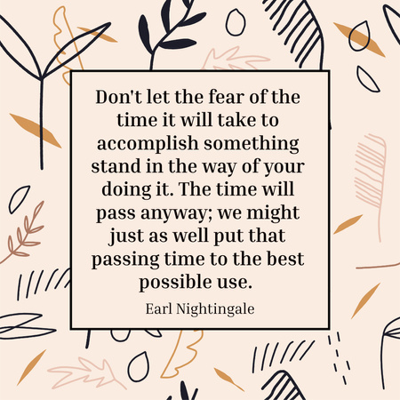 Ontwerpsjabloon van Instagram van Motivational Phrase about Time