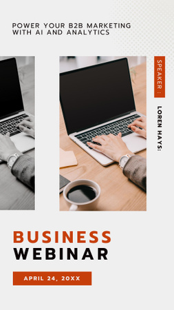 Template di design Unmissable Business Webinar With Marketing And Analytics Topics Instagram Story