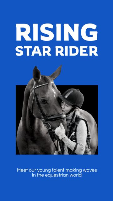 Modèle de visuel Photo of Rising Equestrian Star - Instagram Story