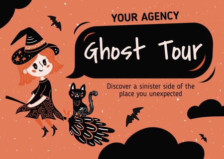 Ghost Tour ajánlat Card tervezősablon
