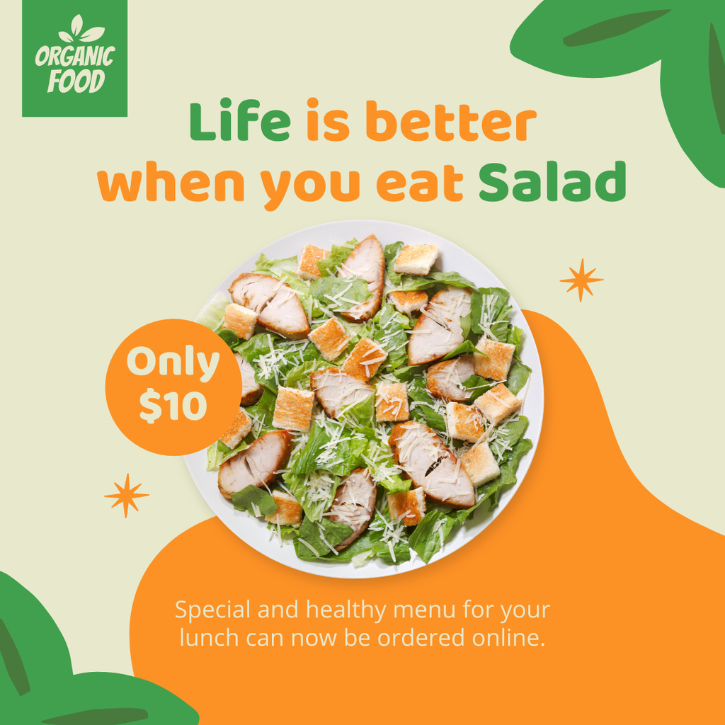 Plantilla de diseño de Inspiration for Healthy Green Salad Instagram 
