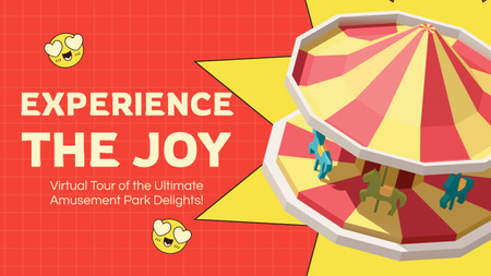Virtual Tour Of Amusement Park In Episode Youtube Thumbnail Design Template