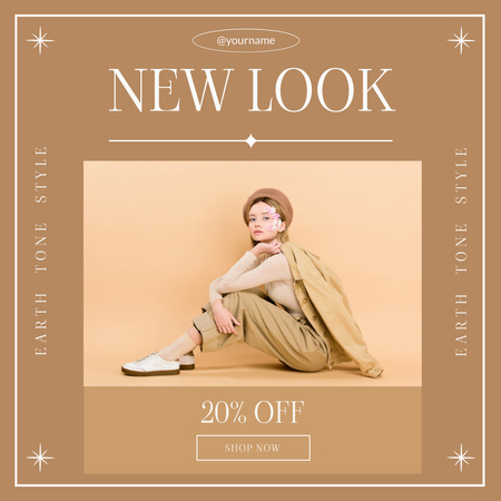 Offer Discount on New Fashion Look for Women Instagram Design Template