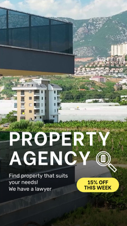 Modèle de visuel Offre de services d'agence immobilière avec remise - TikTok Video