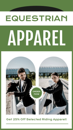 Equestrian Apparel At Reduced Prices For Jockeys Instagram Story Design Template