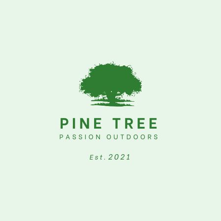 Company Logo with Pine Tree Logo Modelo de Design