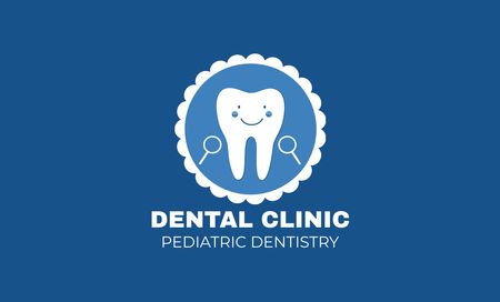 Modèle de visuel Ad of Pediatric Dentistry Center - Business Card 91x55mm