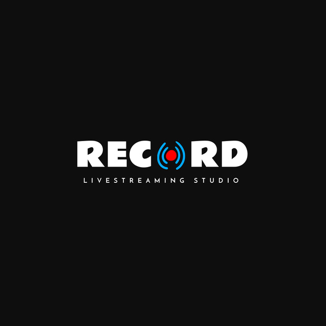 Ontwerpsjabloon van Logo van Emblem of Livestreaming Studio
