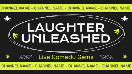 Announcement of Live Comedy Stand-up Shows Youtube Thumbnail Design Template