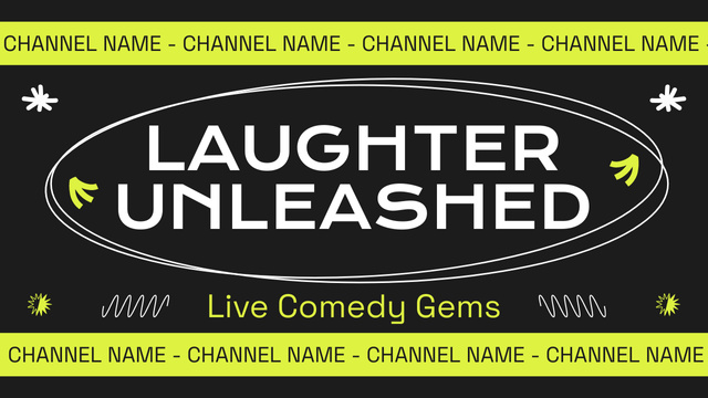 Ontwerpsjabloon van Youtube Thumbnail van Announcement of Live Comedy Stand-up Shows