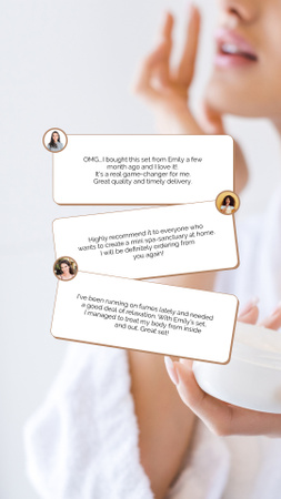 comentários de produtos de beleza Instagram Story Modelo de Design