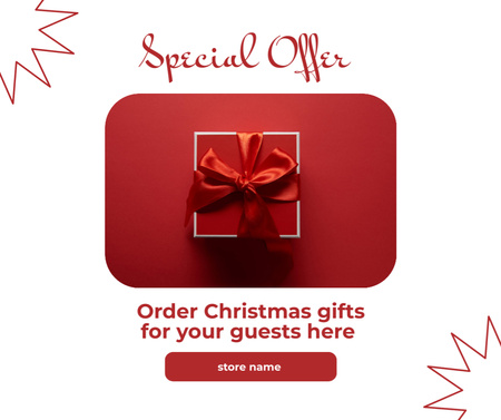 Christmas Gifts Ordering Special Offer Facebook Design Template