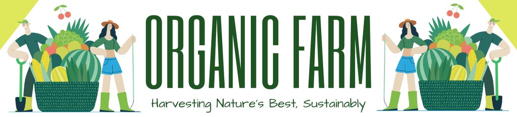 Designvorlage Best Harvest from Organic Farm für Ebay Store Billboard