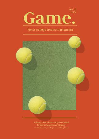 Modèle de visuel Tennis Tournament Announcement - Invitation