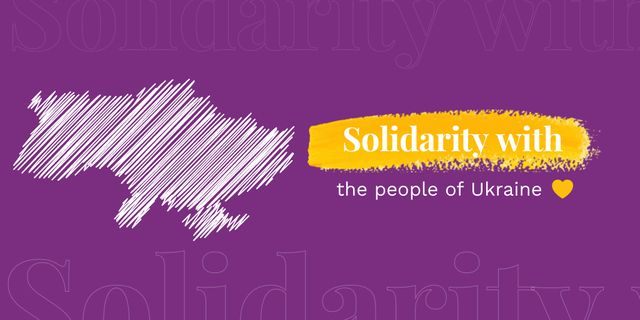 Solidarity with People in Ukraine Twitter Modelo de Design