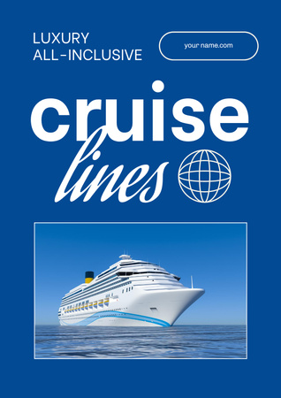 Plantilla de diseño de Cruise Trips Ad Poster 