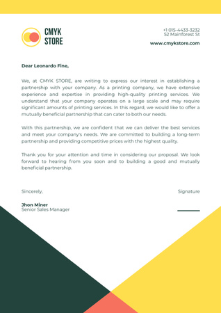 Printing Company Services Ad Letterhead – шаблон для дизайну