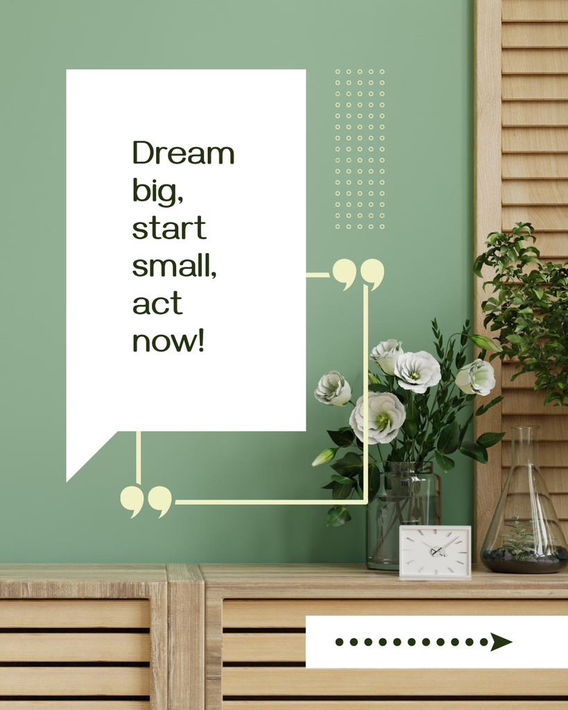 Inspirational and Motivational Quote about Dreaming Instagram Post Vertical Design Template