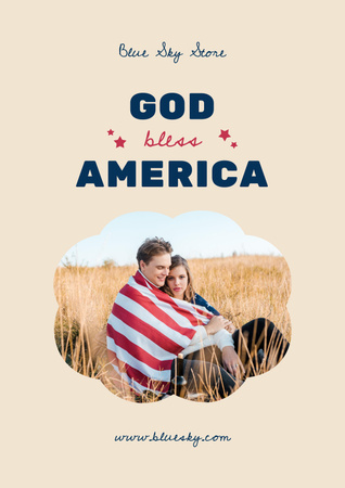 Designvorlage USA Independence Day Celebration Announcement für Poster