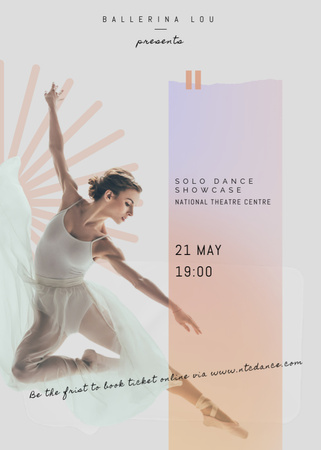 Solo Ballerina Dance Flayer Design Template