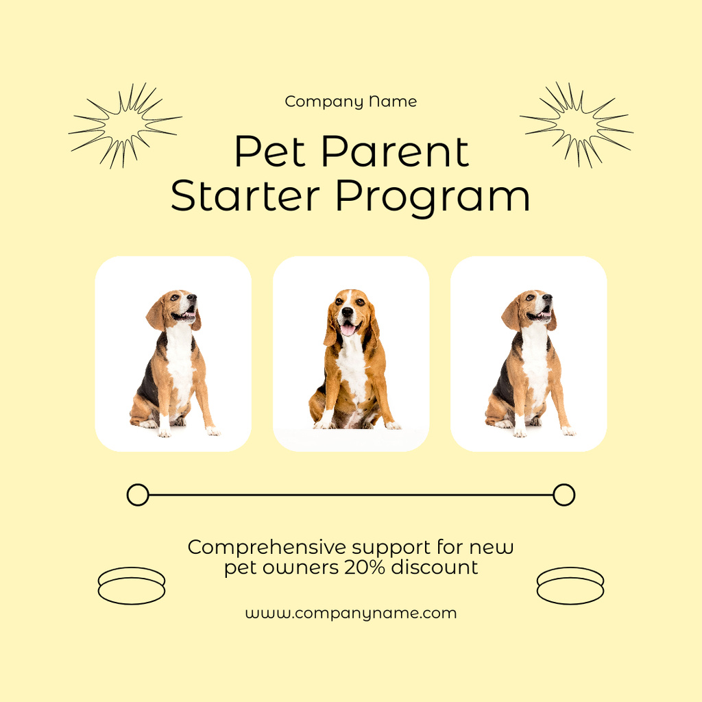 Discount on Pet Parenthood Starting Program Instagram AD Šablona návrhu