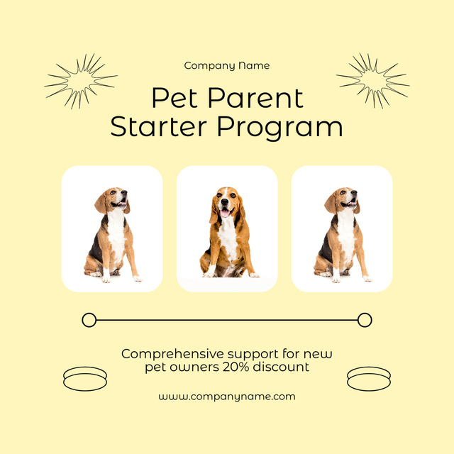 Discount on Pet Parenthood Starting Program Instagram AD Design Template