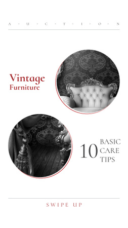 Plantilla de diseño de Vintage Furniture Offer with Luxury Armchair Instagram Story 