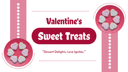 Designvorlage Süße Köstlichkeiten zum Valentinstag in der Vlog-Folge für Youtube Thumbnail