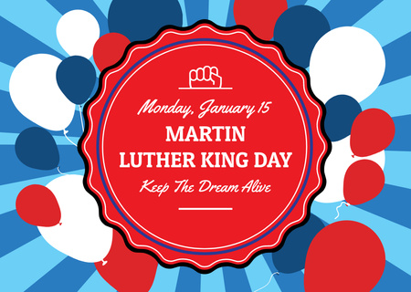 Martin Luther King day Postcard Design Template