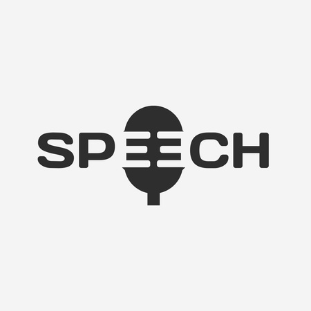 Engaging Audio Show Announcement with Microphone In White Logo Design Template