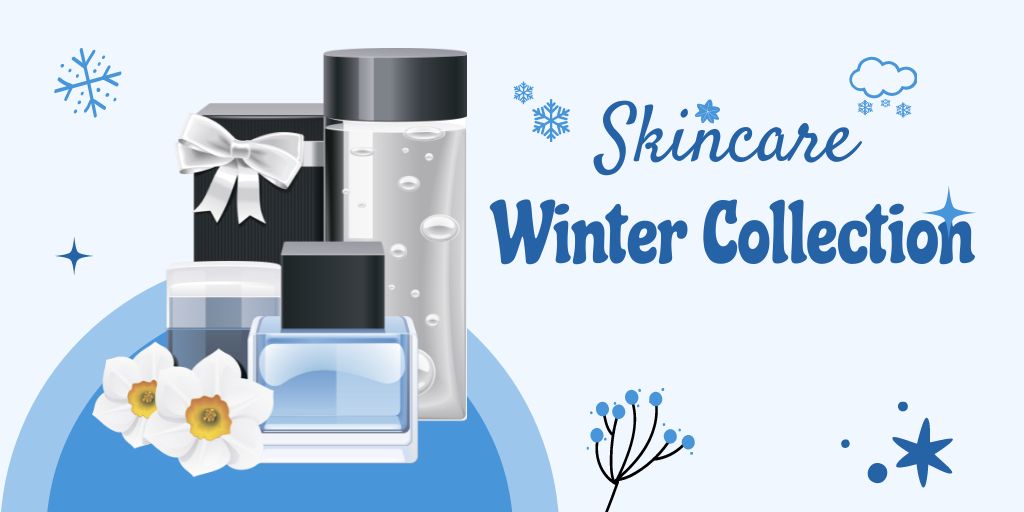 Offer Specially Winter Collection Cosmetics Twitter Design Template