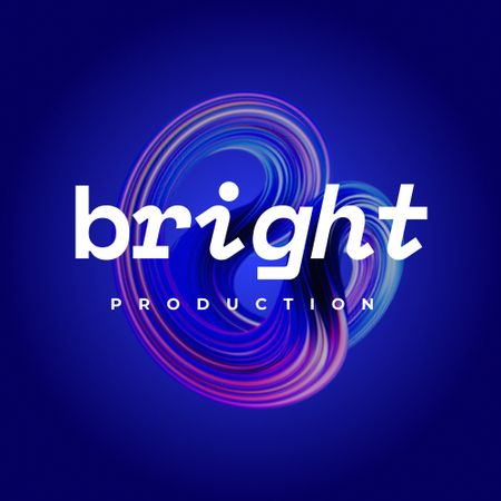 Event Agency Ad with Bright Abstraction Logo Šablona návrhu