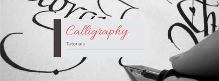 Lovely Calligraphy Tutorials Offer Facebook cover Design Template