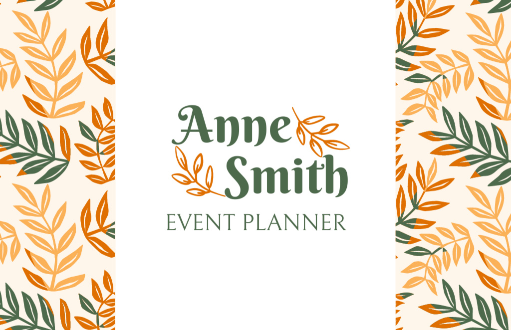 Appointment of Meeting with Event Planner Business Card 85x55mm – шаблон для дизайна