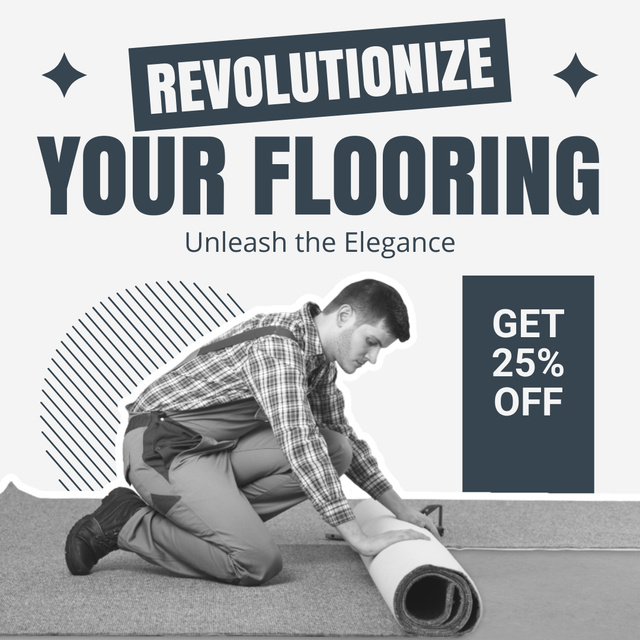 Services of Modern Flooring Instagram AD Design Template
