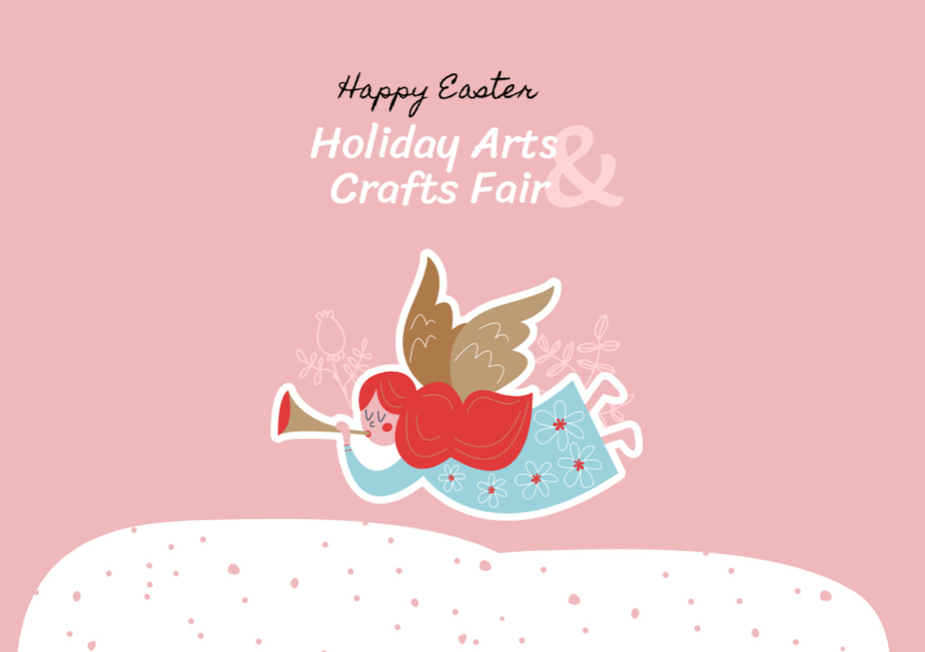 Easter Crafts Fair Event Flyer A5 Horizontal – шаблон для дизайну