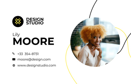 Plantilla de diseño de Personal Design Studio Ad Business Card 85x55mm 