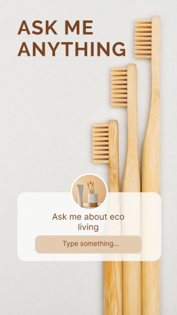 Designvorlage Fragen Sie mich alles über Eco Living für Instagram Story