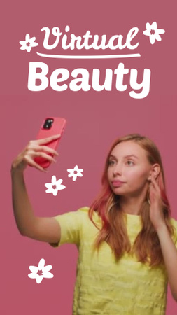Beauty Application Ad TikTok Video Πρότυπο σχεδίασης