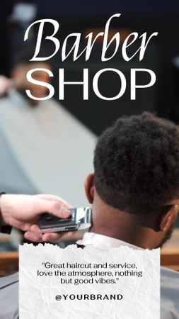 Designvorlage Hochmoderne Barbershop-Rezensionsanzeige für TikTok Video