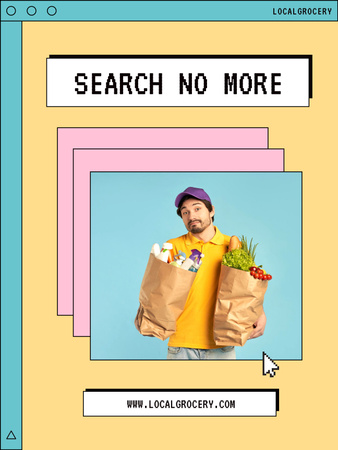 Grocery Store Ad Poster USデザインテンプレート