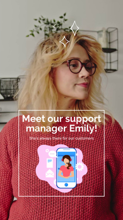 Small Business Introduce Support Manager To Customers TikTok Video Design Template