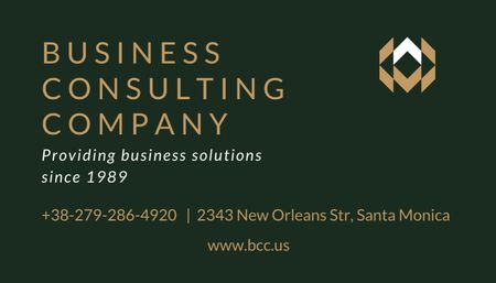 Plantilla de diseño de Business Consulting Services Offer Business Card US 