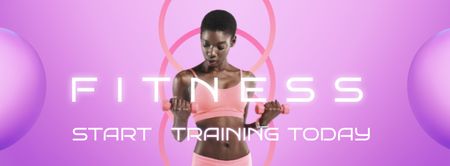 Women's Fitness Invitation Facebook cover Šablona návrhu