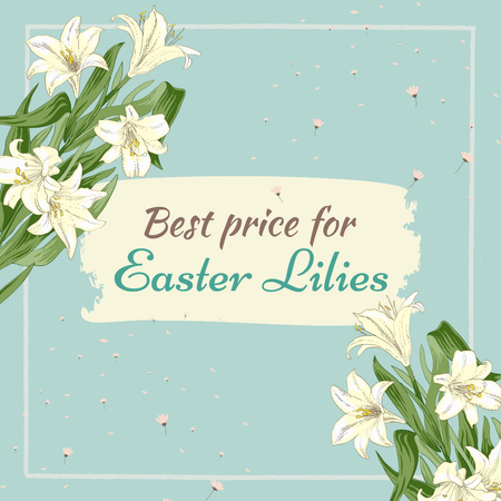 Easter Lilies Sale Announcement Instagram Design Template